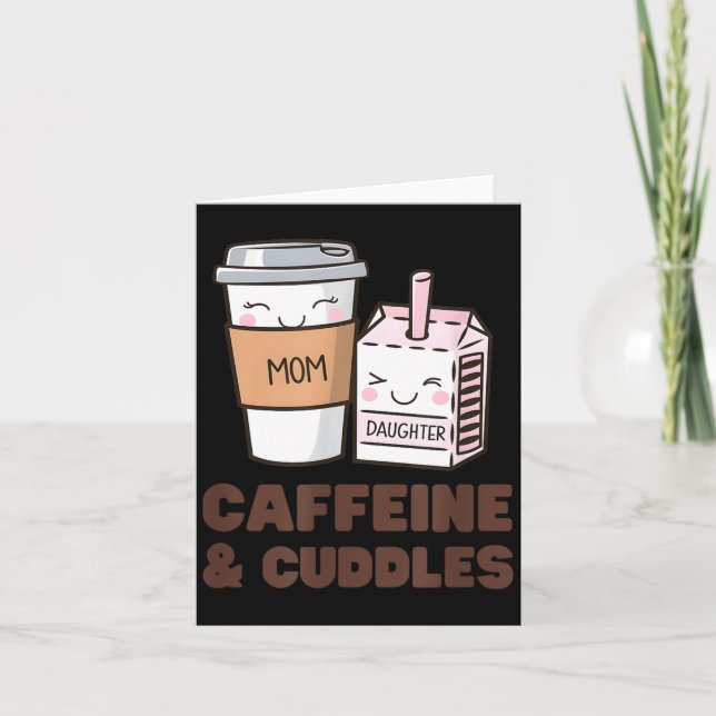 Cartão Girls Caffeine &amp; Cuddles Twinning Coffee Juice (Frente)