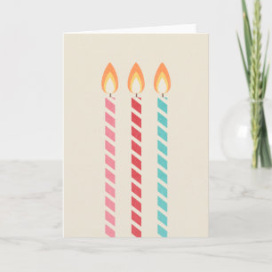 Cartão Girls Happy Birthday Candles Greetings
