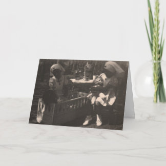 Cartão Girls in Red CRoss Nurse Costume Get Well Card