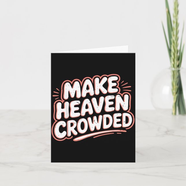 Cartão Girls Jesus Make Heaven Crowded Christian Toddler  (Frente)