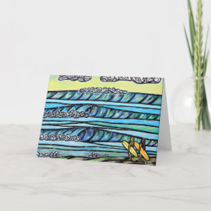 Cartão Girls Love to Surf Greeting Card