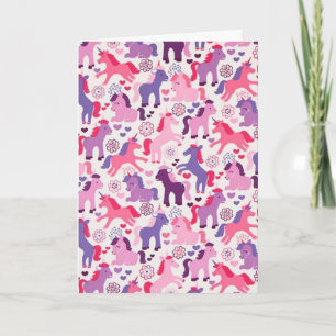 Cartão Girl's Magical Unicorn Special Wish Birthday Card