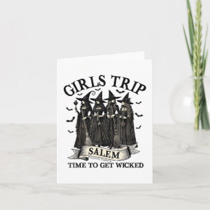 Cartão Girls Trip Salem Witch Halloween Salem Machusets
