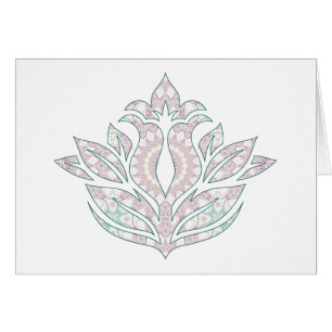 Cartão Girly Mandala Flower Graphic