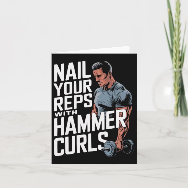 Cartão Giro de Malhação do Hammer Curls Bodybuilding (Frente)