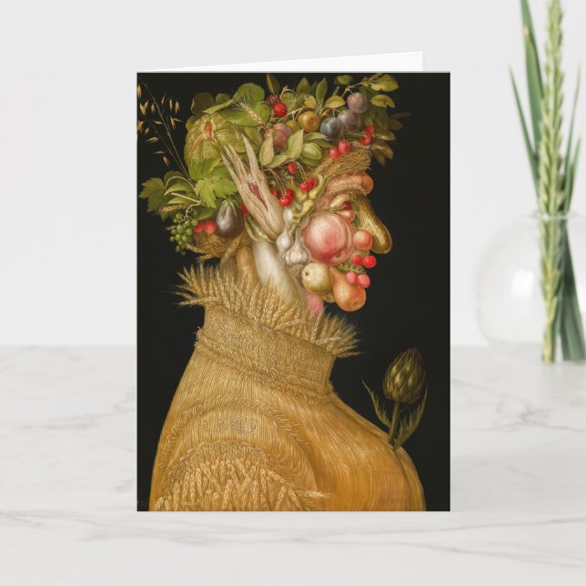Cartão Giuseppe Arcimboldo - Verão (Frente)