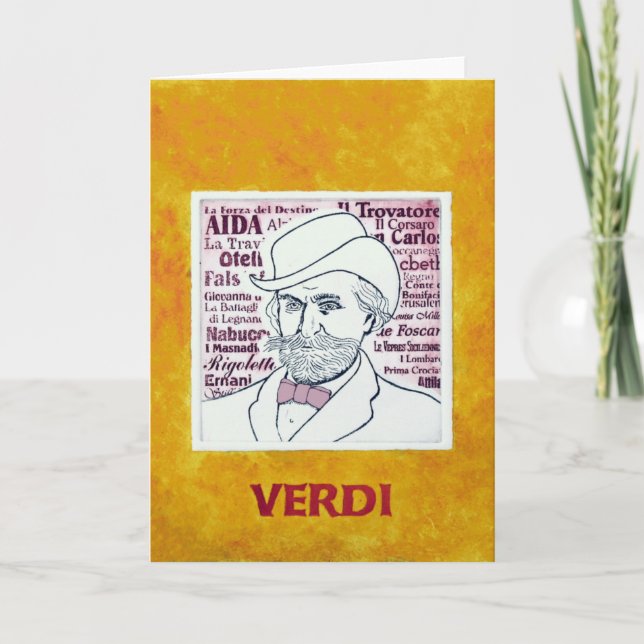 Cartão Giuseppe VERDI - greetings card (Frente)