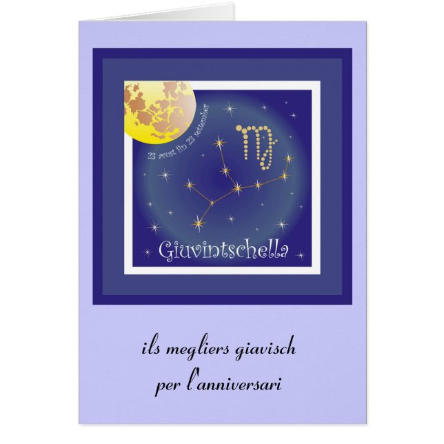 Cartão Giuvintschella 23 avust fin 23 set Karte (Frente)