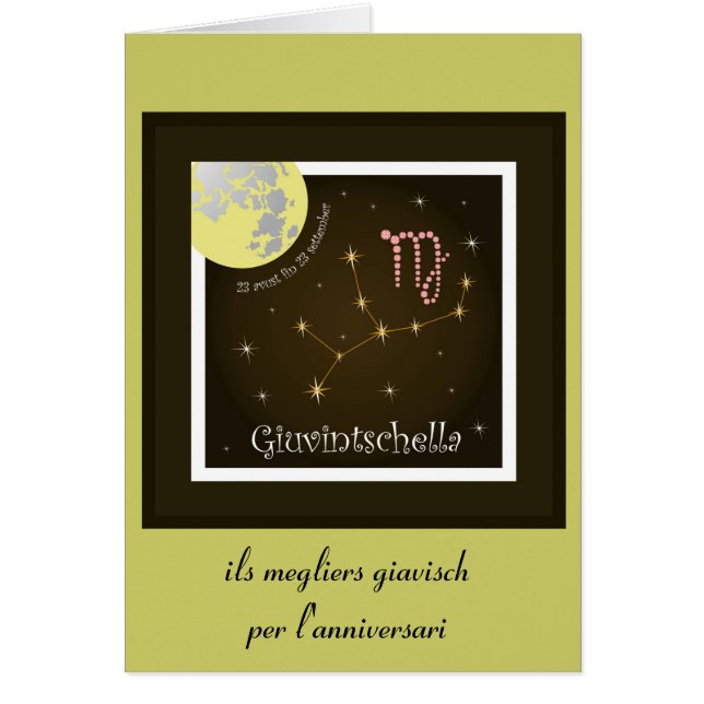 Cartão Giuvintschella 23 avust fin 23 set Karte (Frente)