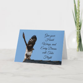 Cartão Give Your Heart Wings Red-Tailed Hawk Photo