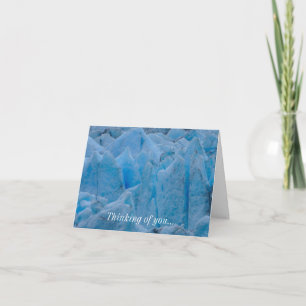 Cartão Glaciar Azul Pensando Em Sua Carta De Saudação