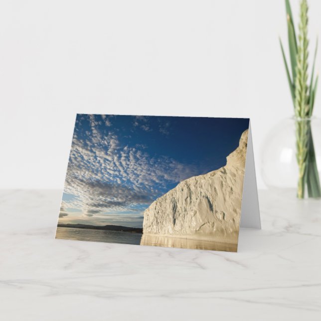 Cartão Glaciar de Jakobshavn na Baía de Disko (Frente)