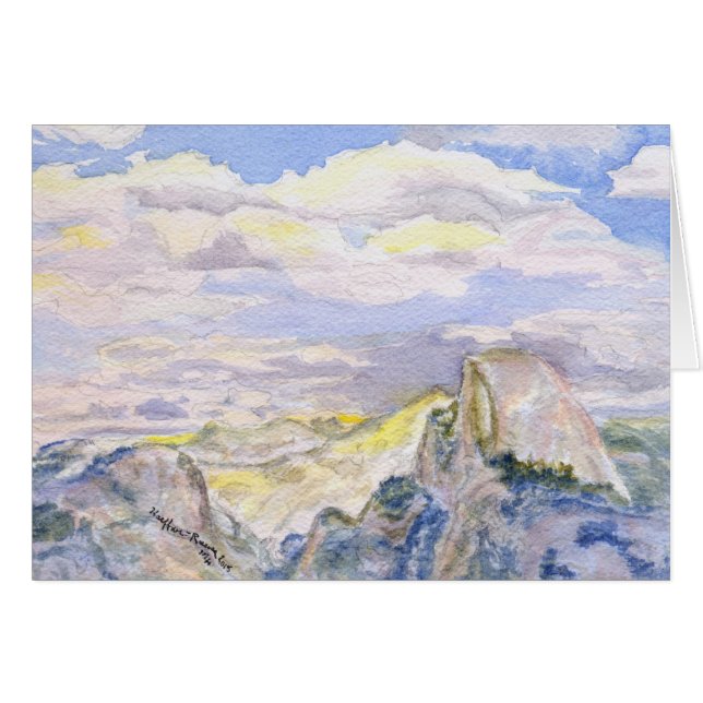 Cartão Glaciar Point no inverno, Parque Nacional Yosemite (Frente Horizontal)