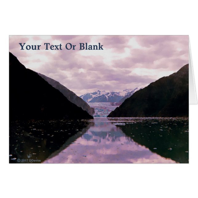 Cartão Glacier Fjord (Frente Horizontal)