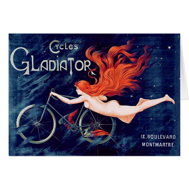 Cartão Gladiador de Ciclos, Georges Massias (Frente Horizontal)