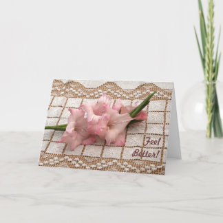 Cartão Gladiola Rosa Fica Bem