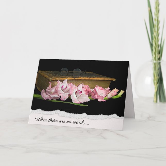 Cartão Gladiolus sintático e óculos na Bíblia (Frente)