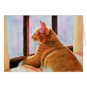 Cartão Gladys Orange Tabby