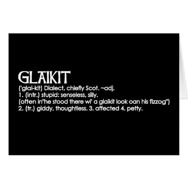 Cartão Glaikit (Frente Horizontal)