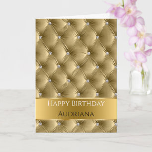 Cartão Glam Chic Faux Velvet Silver Birthday
