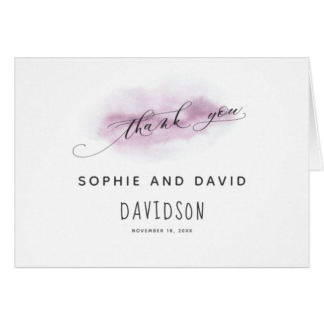 Cartão Glam Dourado Brilhante Blush Floral Obrigado (Frente Horizontal)