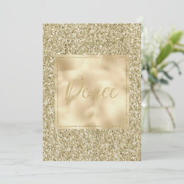 Cartão Glam Luxe Dourada Glitter Peace