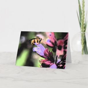 Cartão Glândula das abelhas e Flores