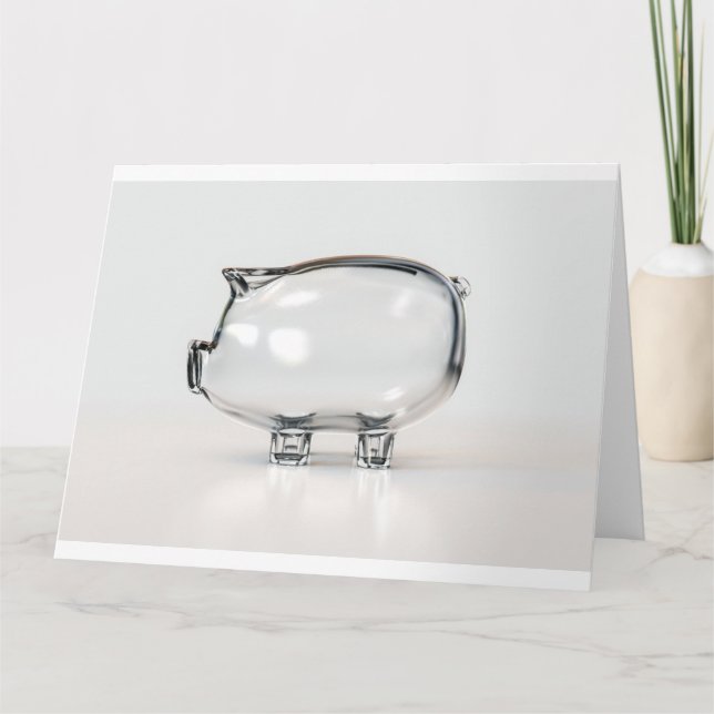Cartão Glass Piggy Bank (Frente)