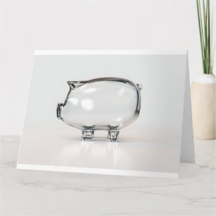 Cartão Glass Piggy Bank