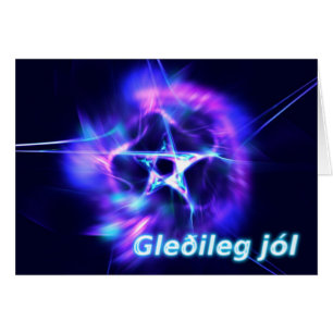 Cartão Gleðileg jól - Estrela Bela