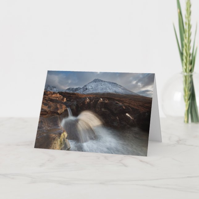 Cartão Glen Brittle. Fairy Pool. (Frente)