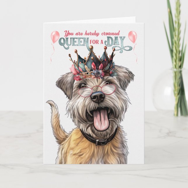 Cartão Glen of Imaal Terrier Dog Queen Funny Birthday (Frente)