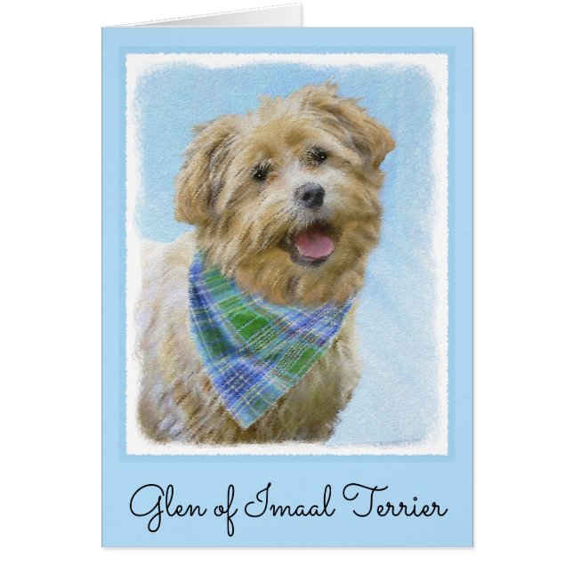 Cartão Glen of Imaal Terrier Painting - Arte Original de  (Frente)