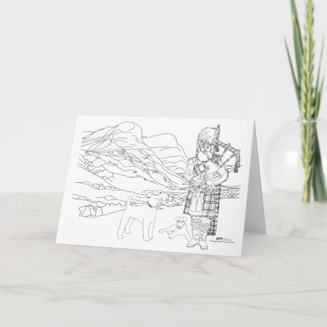 Cartão Glencoe Valley Scotland (Frente)