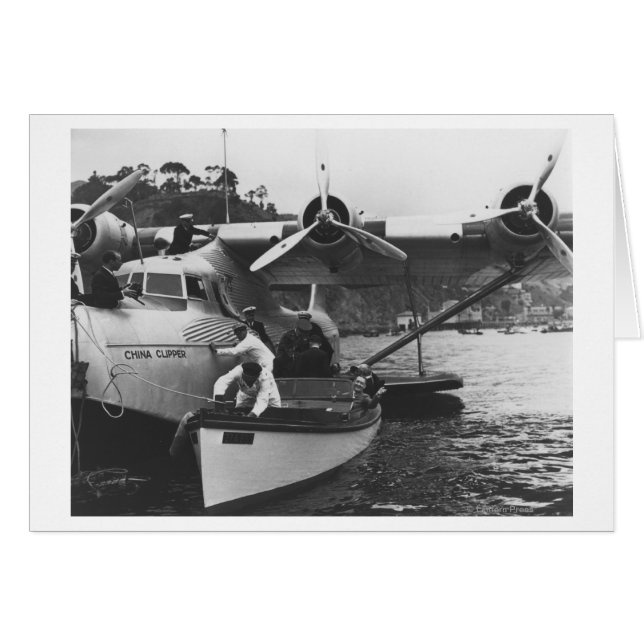 Cartão Glenn Martin c/ China Clipper (Frente Horizontal)