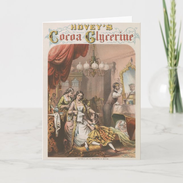 Cartão Glicerina de cacau de Hovey, cerca de 1860 (Frente)