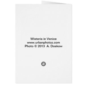 Cartão Glicínias em Veneza
