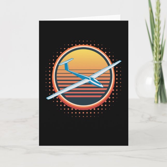 Cartão Glider Glider Glider Pilot (Frente)