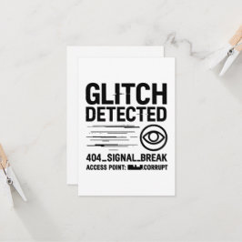 Cartão GLITCH DETECTADO - Transmissão de Sinal Corrompida