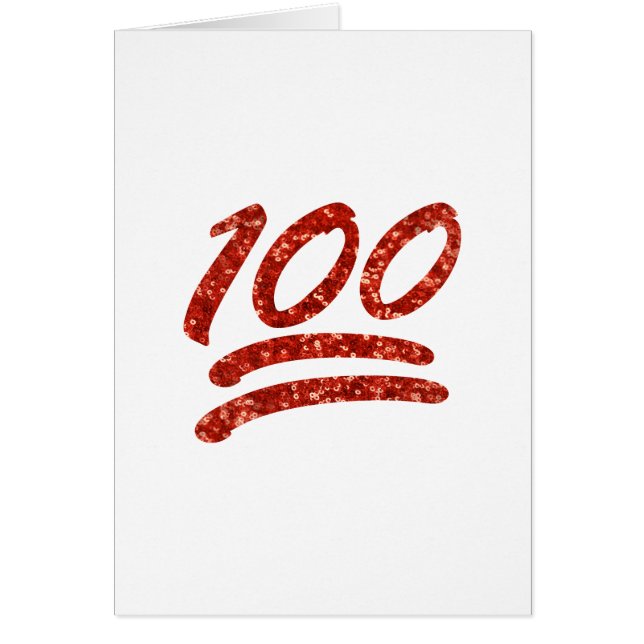 Cartão glitter cem emoji (Frente)