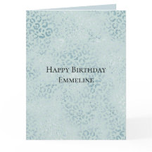 Glitter de Impressão de Leopardo Azul