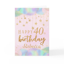 Glitter Dourado aniversário de 40 anos brilhante