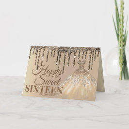 Cartão Glitter Dourado Gelado Gama Gatilho Gatilho Doce 1