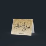 Cartão Glitter Glam Bat Mitzvah Dourado<br><div class="desc">Use o formulário modelo para adicionar seu nome ou outra personalização. A opção "Personalizar mais" pode ser usada para adicionar texto ou fotos ao dentro/traseiro do cartão de nota.</div>