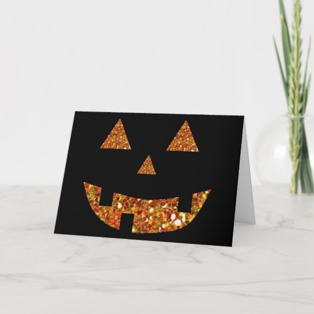 Cartão Glitter Pumpkin (Frente)
