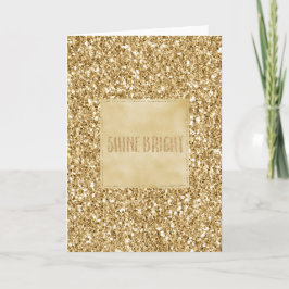 Cartão Glitter Sparkle Dourado