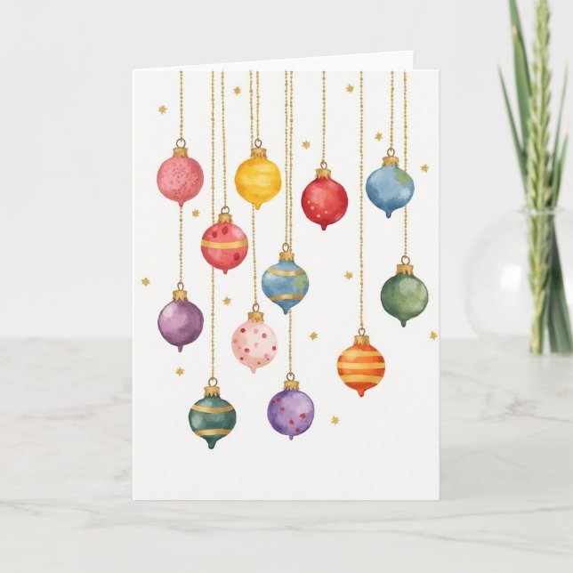 Cartão Global de Ornamentos de Natal (Frente)