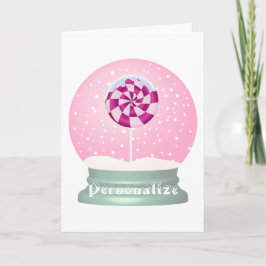 Cartão Globe de neve fofinha e giro inverno