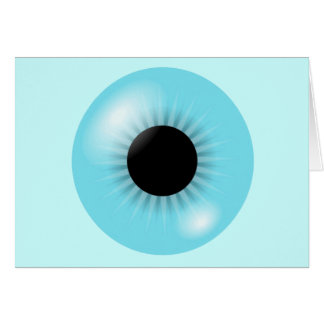 Cartão Globo ocular azul grande