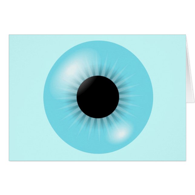 Cartão Globo ocular azul grande (Frente horizontal)